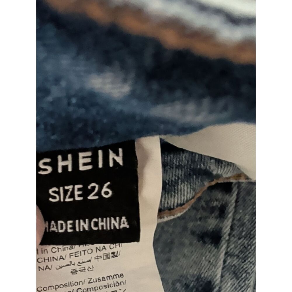 SHEIN Light Blue Distressed High-Rise Skinny Jeans - Picture 6 of 7